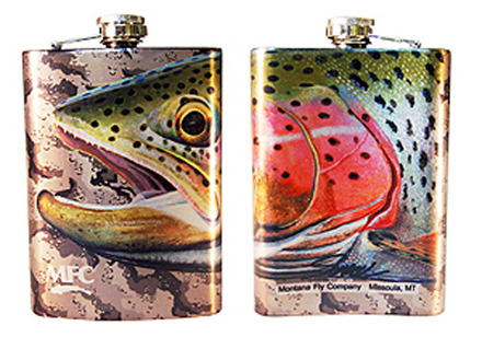 Montana Fly Company Mayflies Stainless Steel Flask GREAT 