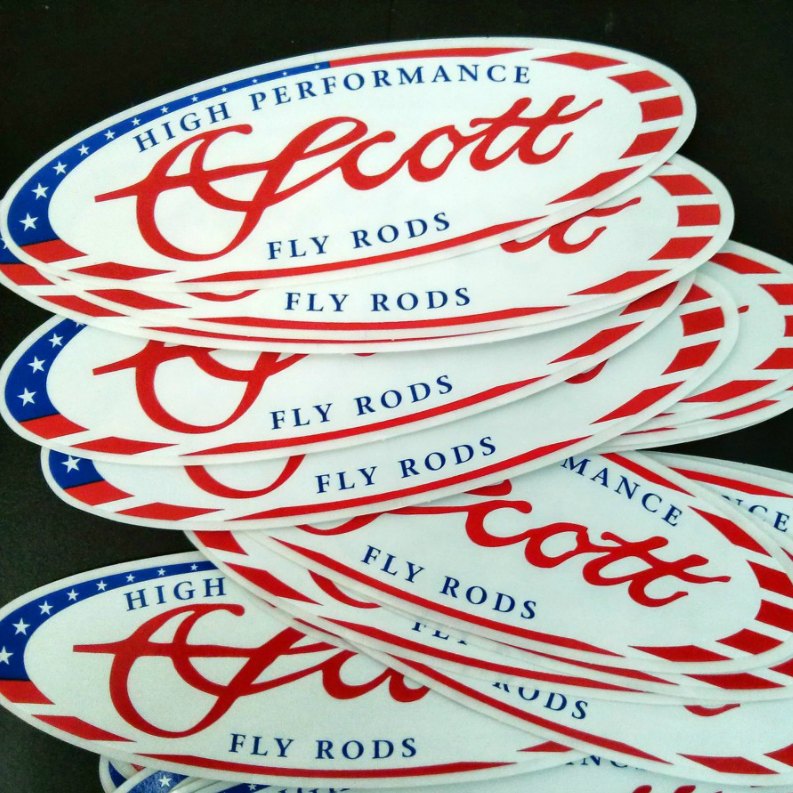 Scott Rods American Flag Sticker - Duranglers Fly Fishing Shop & Guides