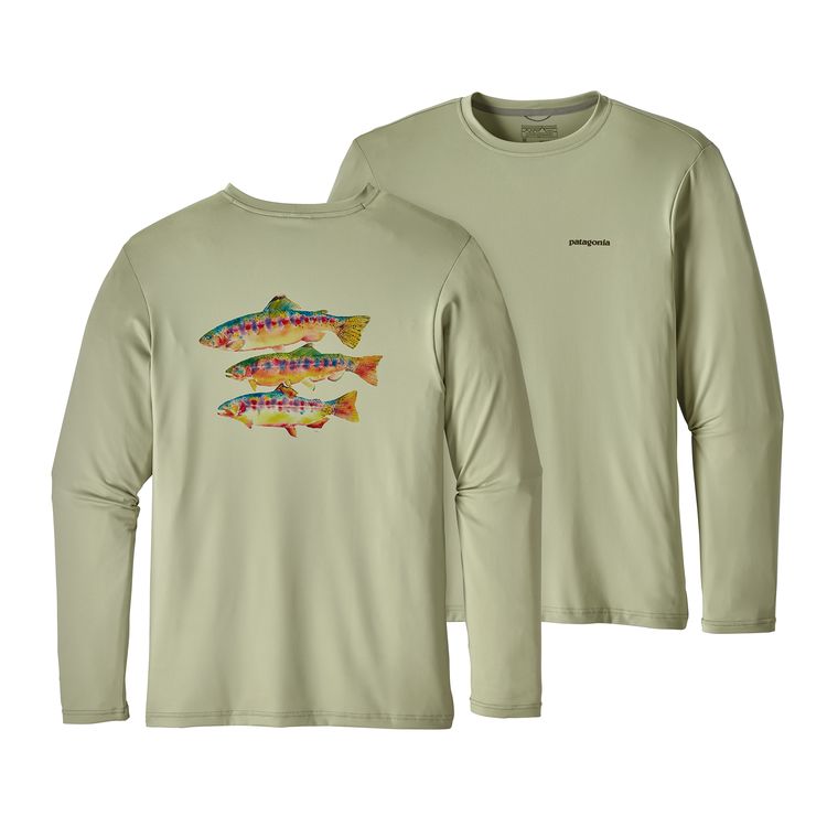 Patagonia Men's Graphic Tech Fish Long Sleeve Tee 52146_TTDS ...