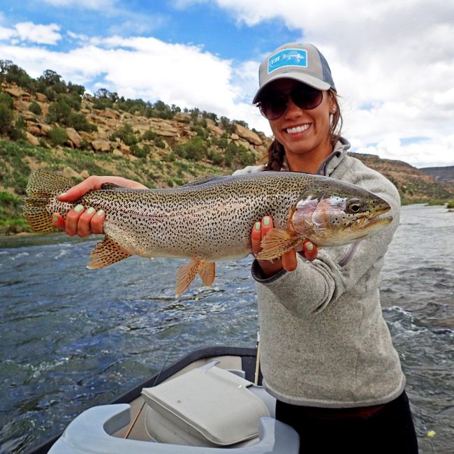 Lysa and Les on the San Juan River Tailwater - Duranglers San Juan River Fly Fishing Guides