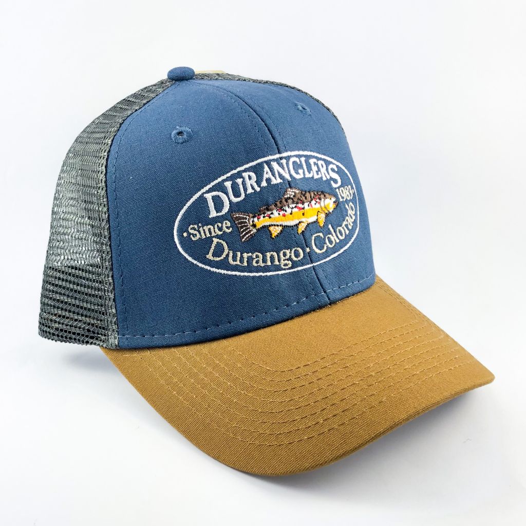 Duranglers Logo Industrial Canvas Mesh Trucker Cap - Duranglers Fly Fishing  Shop & Guides