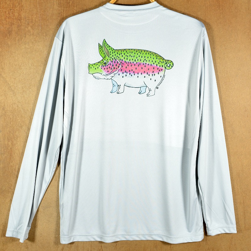 Duranglers Logo Nate Karnes Pig Trout Tech Shirt - Duranglers Fly Fishing  Shop & Guides