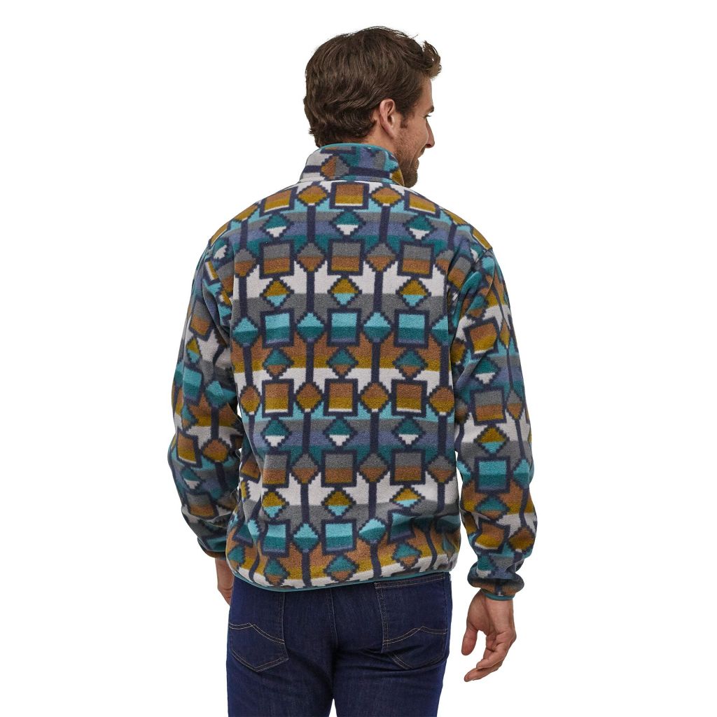 patagonia patterned lightweight fleece sweatshirt