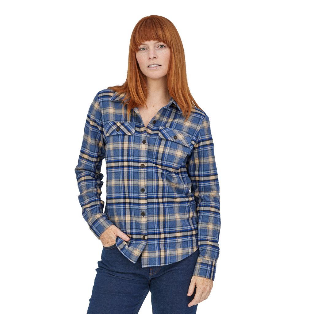 Patagonia Women's Long Sleeve Organic Cotton Midweight Fjord Flannel Shirt  WBF21_42405_IFDB_CKH1 - Duranglers Fly Fishing Shop & Guides