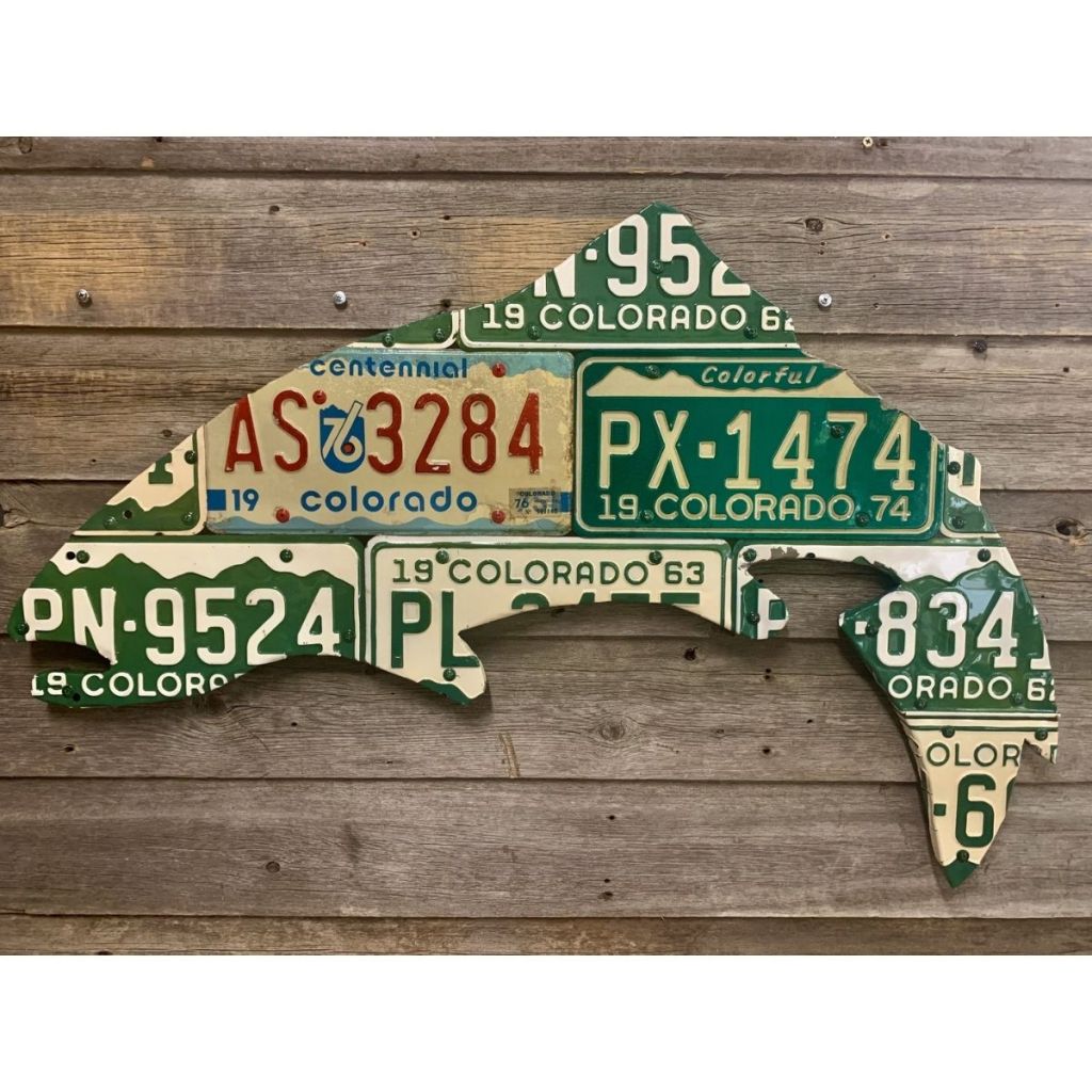 Cody's Fish Colorado Vintage Trout License Plate Art - Duranglers Fly  Fishing Shop & Guides