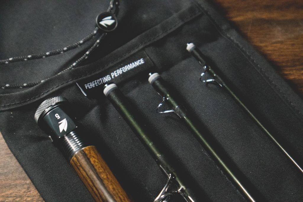 Sage R8 Core fly rod review. Close up of reel seat and rod sections