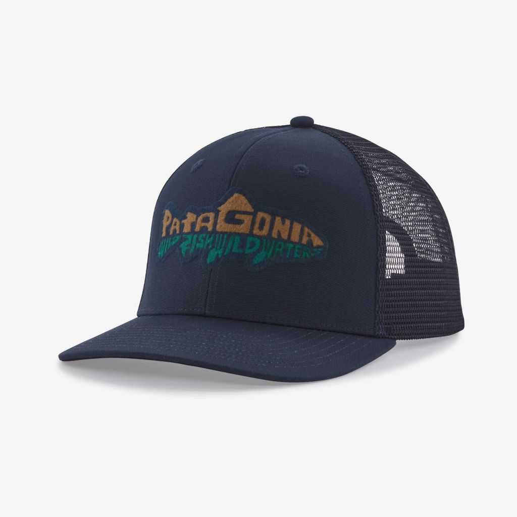 Patagonia Take A Stand Trucker Hat - New Navy W/Wild Waterline - Duranglers Fly  Fishing Shop & Guides