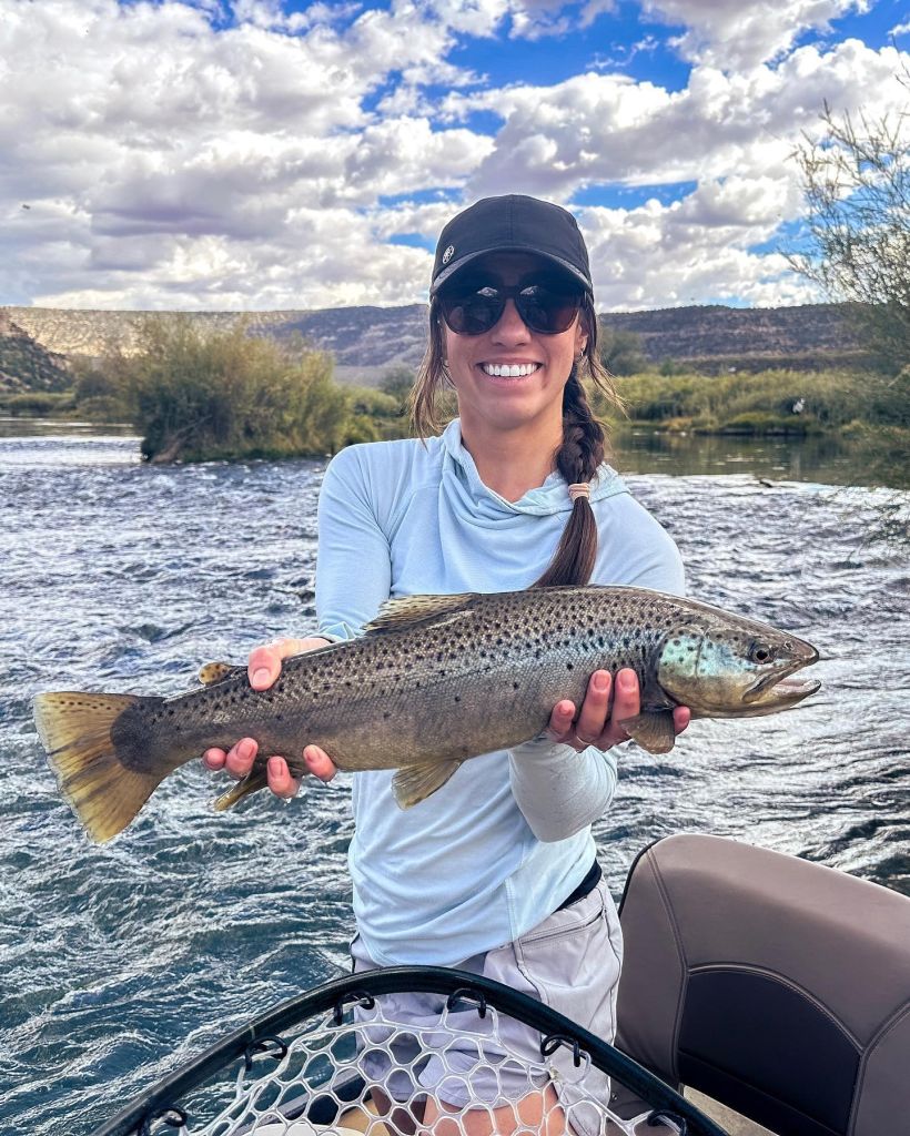 Lysa Brown Trout On San Juan With Les - Duranglers Fly Fishing Shop ...