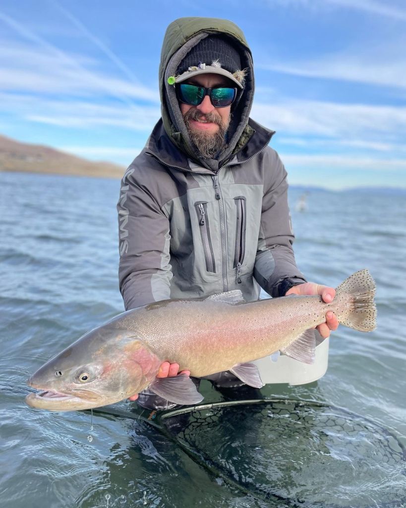Pat with a very nice Pyramid Lake Cutthroat Trout