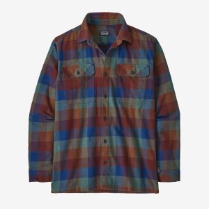 Patagonia Men's Long-Sleeved Organic Cotton Midweight Fjord Flannel Shirt_guides superior blue GDSU